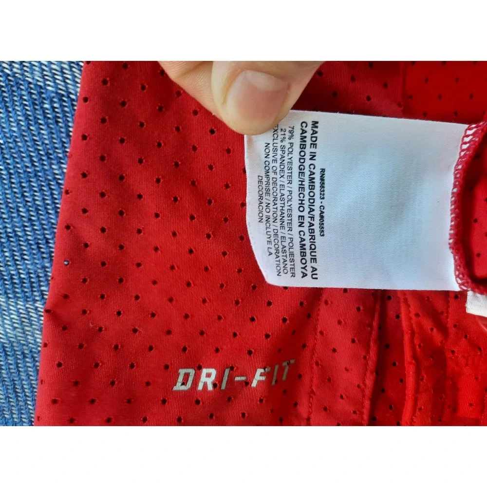 Nike Golf Men Medium Dri-FIT Performance  Perforated Mesh Polo Red 685221-657